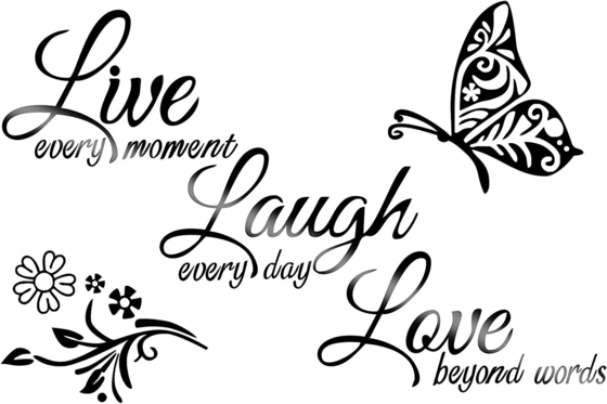 Inspirational Live Every Mom Words Acrylic-Stickers van de Spiegelmuur voor Lach Elke Dag