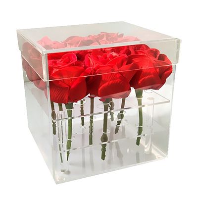 De afneembare Acrylopslag van Rose Flower Box Eternal Life van de Vertoningsdoos Duidelijke Acryl