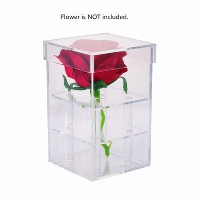 Acryl de Opslagdoos Enige Bewaarde Rose Acrylic Box van de barstweerstand