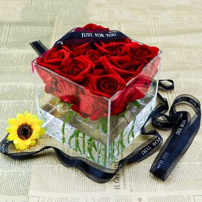 0.5mm Dikke Acrylbloemdoos met Gaten voor de Gift van het de Daghuwelijk van Valentine
